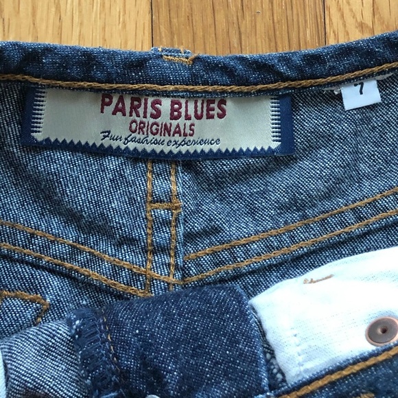 Paris Blues Denim Skirt with Slit sz 7 Y2K Woman Spring Summer Fall VINTAGE VTG - Picture 3 of 4